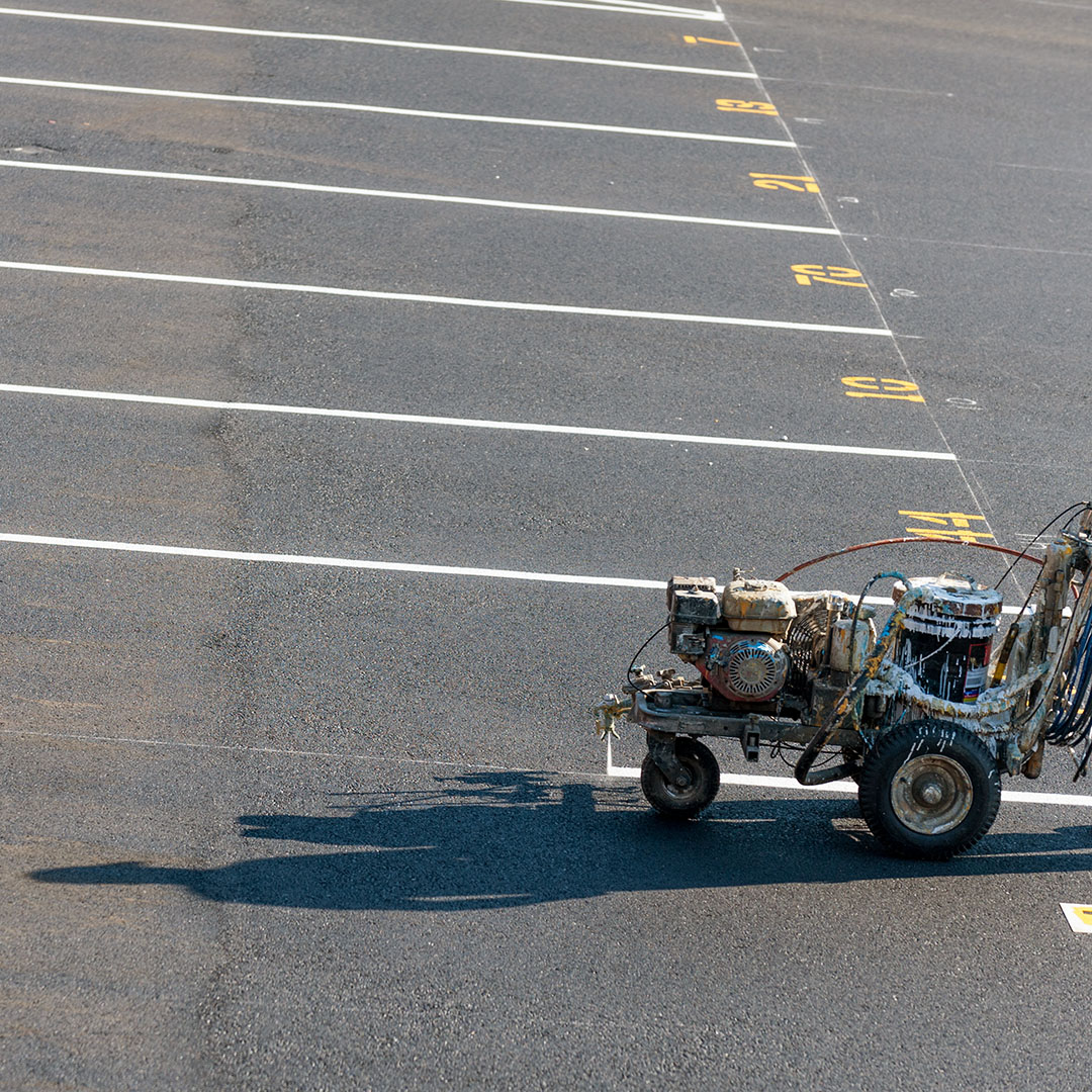 Carol Stream parking lot line striping